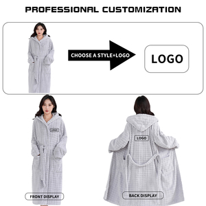 Serviettes <span class=keywords><strong>de</strong></span> <span class=keywords><strong>bain</strong></span> en microfibre antibactériennes pour femmes, grands pyjamas doux à séchage rapide et robe ample pour adultes, usage domestique - Product Image 6