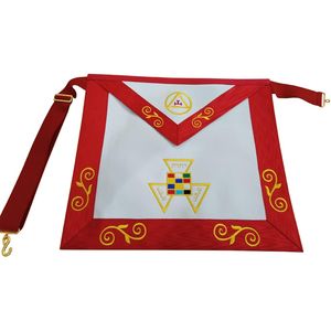 Freemason Masonic <b>Apron</b> Mark Master Mason York Rite Blue & White Silver - Product Image 5