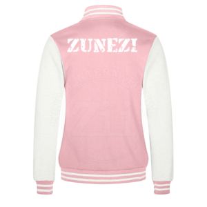 Nueva moda de los hombres Varsity Letterman chaqueta con cuello en V capucha de lana logotipo personalizado Impresión de talla grande chaqueta de Bombardero - Product Image 4