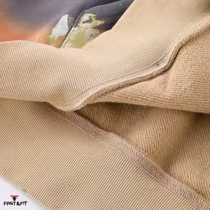 เสื้อมีฮู้ดผ้าฟลีซปักลายสำหรับผู้ชายเสื้อผ้าแนวสตรีท100% ซักด้วยกรดสำหรับฤดูหนาว - Product Image 5