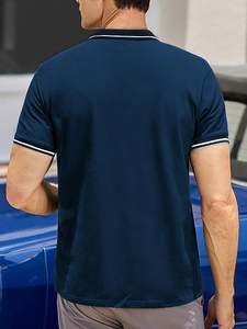 Custom Lightweight Knitted Jersey Polyester Spandex Blend <b>Fabric</b> <b>Stretchy</b> Breathable Printed Golf for Shirt for Men - Product Image 4