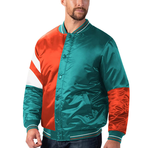 Venta al por mayor transferencia de calor logotipo diseño Varsity chaquetas personalizadas Unisex chaqueta de béisbol hombres Casual algodón liso Letterman invierno - Product Image 3