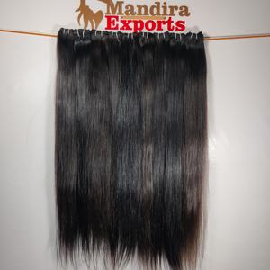 100% non traité cuticule aligné Temple Remy vague profonde crépus droite couleur noire Temple Extensions de cheveux humains - Product Image 3