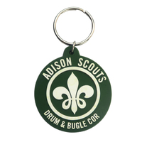 Cadeau promotionnel d'anniversaire d'entreprise Logo porte-clés porte-clés en PVC souple 2D personnalisé