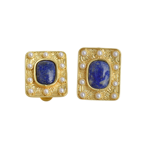 Boucles d'oreilles pendantes en laiton tendance, export, clous d'oreilles, bijoux en pierres précieuses authentiques, finition en laiton antique, style avant-gardiste, vente en gros - Product Image 4