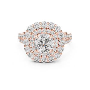 Anillo de Diamante Redondo Cultivado en Laboratorio para Mujer, Oro Blanco de 14K |   Anillo de Boda |   Diamante Cultivado Nuevo - Product Image 2