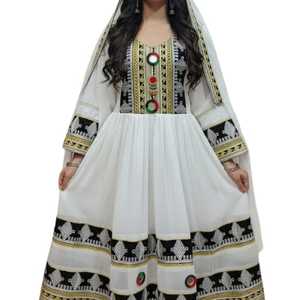 Robes afghanes ethniques Kuchi faites à la main, tribales, respirantes, brodées, pour femmes, longues, taille Pashtun, robe Kabul, costumes - Product Image 1