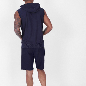 Logotipo personalizado 2022, venta al por mayor, conjuntos de Jogger para hombre, ropa de calle de manga corta, camisas y pantalones cortos, chándal corto para hombre, conjunto de Top sin mangas para hombre - Product Image 3