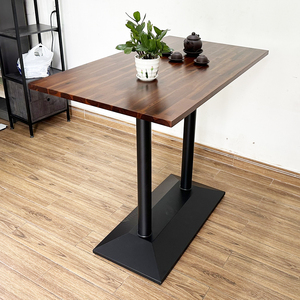 โต๊ะบาร์ไม้กระถินเทศสไตล์อินดัสเทรียล รุ่น BB013 พร้อมขาเหล็กคู่ - Product Image 2