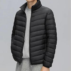 Chaqueta acolchada de invierno para hombre, chaquetas con aislamiento de nailon a prueba de viento y resistente al agua, bolsillos con cremallera, chaquetas acolchadas de estilo informal - Product Image 5