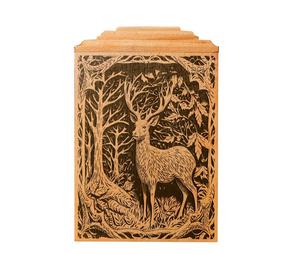 Urne funéraire en bois pour amoureux de chasse de taille adulte Urne funéraire en bois personnalisée Elk Urne en bois avec gravure plusieurs couleurs - Product Image 3