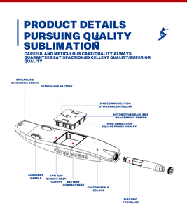 Tabla de Surf Eléctrica Rushwave de 12 Kw con Batería, Entrega Rápida, Moto Acuática para Aguas Oceánicas con Aleta, Unisex, Precio de Fábrica BE - Product Image 4