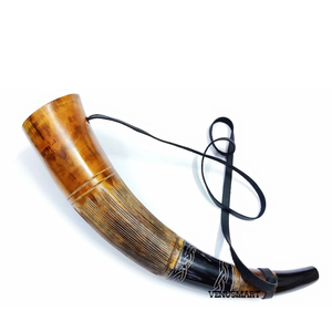 Cuerno Vikingo Tallado a Mano con Sonido de Batalla, Producto de Cuerno de Buey Natural de Primera Calidad, Fabricante Indio, Tamaño Personalizado - Product Image 3