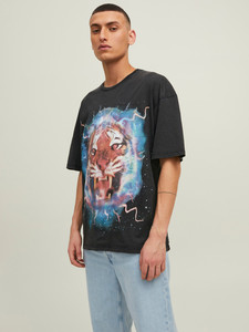 เสื้อยืดผ้าฝ้ายโอเวอร์ไซส์สำหรับผู้ชายได้รับความนิยมใส่ได้ทั้งชายและหญิงเสื้อยืดผ้าคอตตอนไซส์ใหญ่พิเศษ200กรัมพิมพ์ลายรูปภาพ CMYK 4สีตามสั่ง - Product Image 2