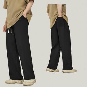 Novedad de primavera y verano 2024, pantalones de pierna recta informales para hombres, pantalones deportivos de pierna ancha, pantalones largos sueltos para hombres - Product Image 2