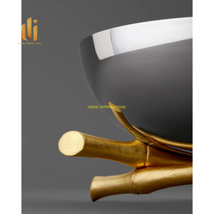 Bol décoratif en argent moderne fabriqué à la main avec plat de fruits en métal à base d'or pièce maîtresse artisanale pour Table à manger bol de cuisine à la maison - Product Image 2