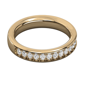 Anillo de Boda de Media Eternidad con Diamantes Redondos para Ella - Product Image 2