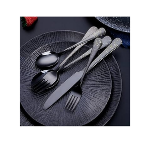 Cuchara de cubiertos de acero con espejo Diseño popular Juego de 5 piezas Juego de cubiertos profesional pulido mate Mejor precio - Product Image 4