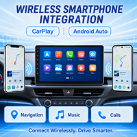 Autoradio Android 10,1 pouces 4G LTE GPS CarPlay sans fil Android Auto DSP Écran tactile SIM unique en option DVR