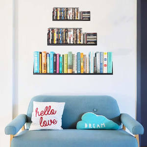 JGWOOD DESIGNS Estantería Flotante de Madera 33x15x85cm, Minimalista, de un Solo Nivel, para Montar en la Pared, Organizador para Sala de Estar - Product Image 3