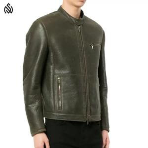 Chaqueta de cuero de motorista de mejor diseño para hombre personalizada/chaqueta de cuero de oveja para hombre/chaqueta de invierno de cuero acolchado - Product Image 3