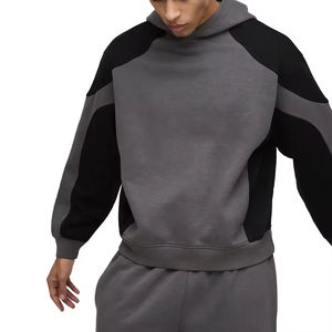 Conjunto Deportivo Holgado de Pantalones y Sudadera con Capucha para Mujer, Color Sólido, Estilo Deportivo, Estampado Técnico, 100% Algodón Pesado - Product Image 4