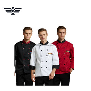 Conjunto de Uniforme de Chef Moderno de Algodón con Delantal de Manga Larga con Cierre de Broches, Ropa de Cocina Premium para Restaurantes y Hostelería (Unisex) - Product Image 2