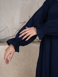 EID Dubai ensemble d'abaya personnalisé 100% polyester CYK tissu de crickle prière femmes robe 2 pièces Hijab Abaya ensemble femmes robe musulmane - Product Image 4