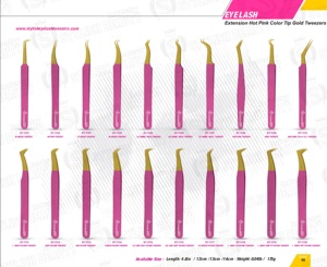 Pinzas de Acero Inoxidable para Extensión de Pestañas, Eficaces y Perfectas, Fáciles de Usar, Ligeras, con Logotipo Personalizado - Product Image 6