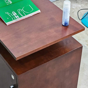 Bureau d'angle en forme de L 140x120cm avec base de rangement et système de pieds en bois de caoutchouc CONE HBCO059 - Product Image 4