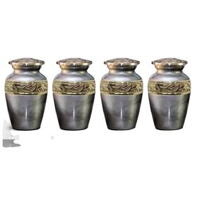 Keepsake <b>Urns</b> Gray - <b>Small</b> <b>for</b> <b>Human</b> <b>Ashes</b> Set of 4 with Premium Box & Bags - Handcrafted Mini <b>Urns</b> <b>for</b> <b>Ashes</b> - <b>Small</b> - Product Image 2