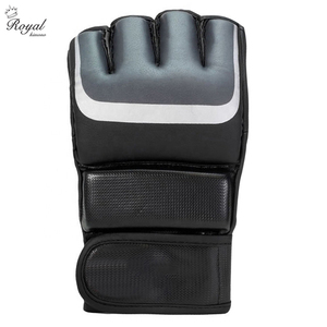 Gant de boxe MMA en cuir rayé sans doigts soutien de boxe Taekwondo boxe combat Thai karaté Sparring gants de taekwondo - Product Image 2