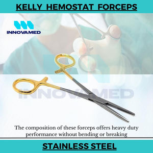 Instruments chirurgicaux manuels réutilisables avec support en ligne Acier inoxydable pour polyvalent avec poignée de couleur dorée - Product Image 6