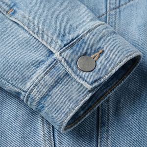 Women Plus Size Jean <b>Jackets</b> Casual Luxury Pearl <b>Short</b> <b>Denim</b> Tops Fashion Custom Long Sleeve Customized Color Trendy Coat - Product Image 6