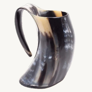 Jarra de Cuerno de Búfalo Pulido, Regalos de Boda para el Padrino, Regalos de Navidad, Jarra Medieval para Cerveza, Hidromiel y Cerveza a Precio Económico - Product Image 1
