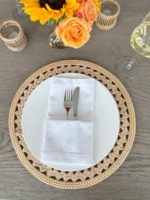 Sets de table décoratifs en rotin, produits écologiques fabriqués au Vietnam, décoration de table, sets de table tissés, vente en gros, style moderne