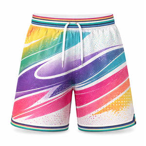 Pantalones Cortos Deportivos de Malla Sublimada para Hombre, Ropa Deportiva Flexible para Entrenamiento de Baloncesto y Torneos Deportivos - Product Image 1