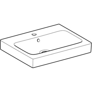 Lavabo Geberit ICon Blanco 600x485mm con Orificio para Grifo y Desbordamiento, Producto GEBERIT - Product Image 4