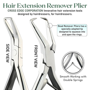 Surgical Grade <b>Needle</b> Nose Hair Extension Pliers Kit Finish Polish German Stainless Steel Hair Pliers Set With <b>Case</b> - Product Image 4