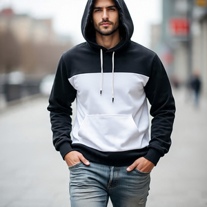 Streetwear Acid Wash Distressed Embroidery Thick Cotton Embroidered Hip Hop Sweatshirts Plus Size Men's Hoodies Sweatshirts - Product Image 1