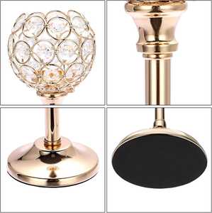 Juego de Portavelas de Cristal y Metal para Bodas, Decoración de Centro de Mesa para Banquetes, Eventos, Hoteles, Fiestas, Exhibidores, Artículos de Decoración - Product Image 2