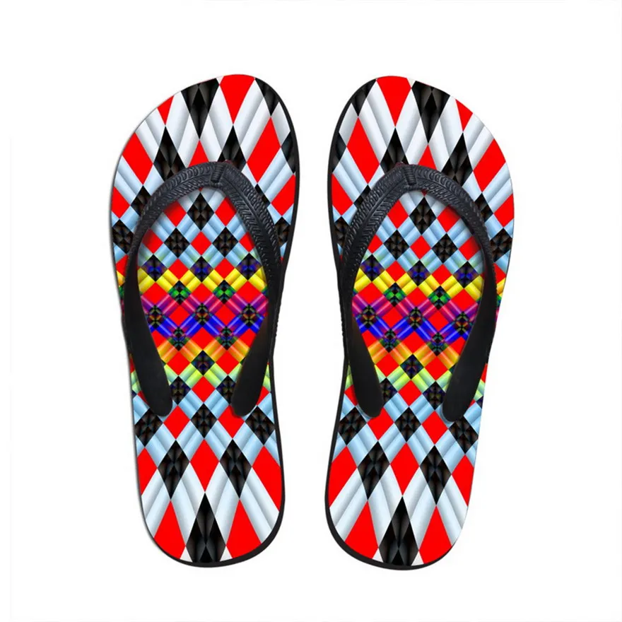 Allover Pattern Design Flip Flop sandali a pantofola piatta all'ingrosso estate OEM stampa personalizzata moda calzature pantofole per ragazze