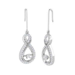 Pendientes de gota de moda chapados en oro de 14 quilates de Rikhava Diamonds, tachuelas amarillas elegantes para bodas y compromisos, moda para niñas - Product Image 2