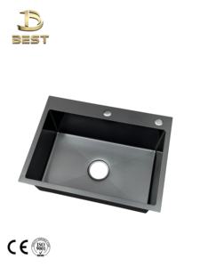 Haute qualité grand 304 en acier inoxydable bol unique évier de cuisine fait à la main Vietnam pratique brossé Surface Undermount - Product Image 5