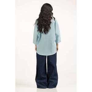 เสื้อเชิ้ตลำลองผ้าป๊อปลินเรียบง่าย รุ่น WM-CS-SS25-503 ทรงปกติ - Product Image 6