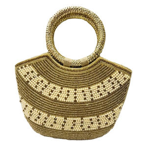 Sac de soirée en perles de cristal fait à la main pour mariages et fêtes nuptiales - Product Image 2