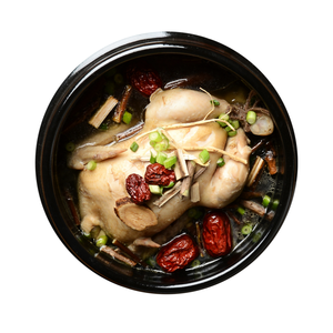 Sopa de pollo de ginseng coreano Samgyetang sopa de hierbas instantánea plato de salud auténtico listo para comer comida Premium bienestar Cocina - Product Image 6