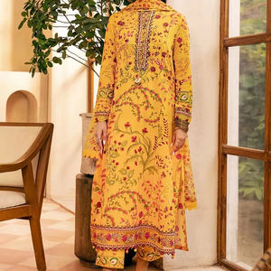 Ensemble 3 pièces Salwar Kameez pour femmes de couleur unie léger séchage rapide respirant pelouse tenue décontractée traditionnelle indienne pakistanaise - Product Image 1