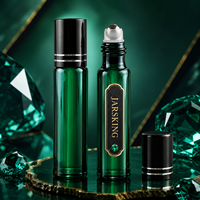 Flacon roll-on en verre électroplaqué de luxe 10 ml : Flacon roll-on élancé à finition métallique pour parfums de boutique et marques privées