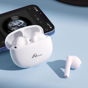 Home Digitalome EP-075 White <b>Wireless</b> <b>Bluetooth</b> Earbuds In-Ear TWS Headphones <b>Microphone</b> for Mobile Phone Travel Gaming Sports - Product Image 1